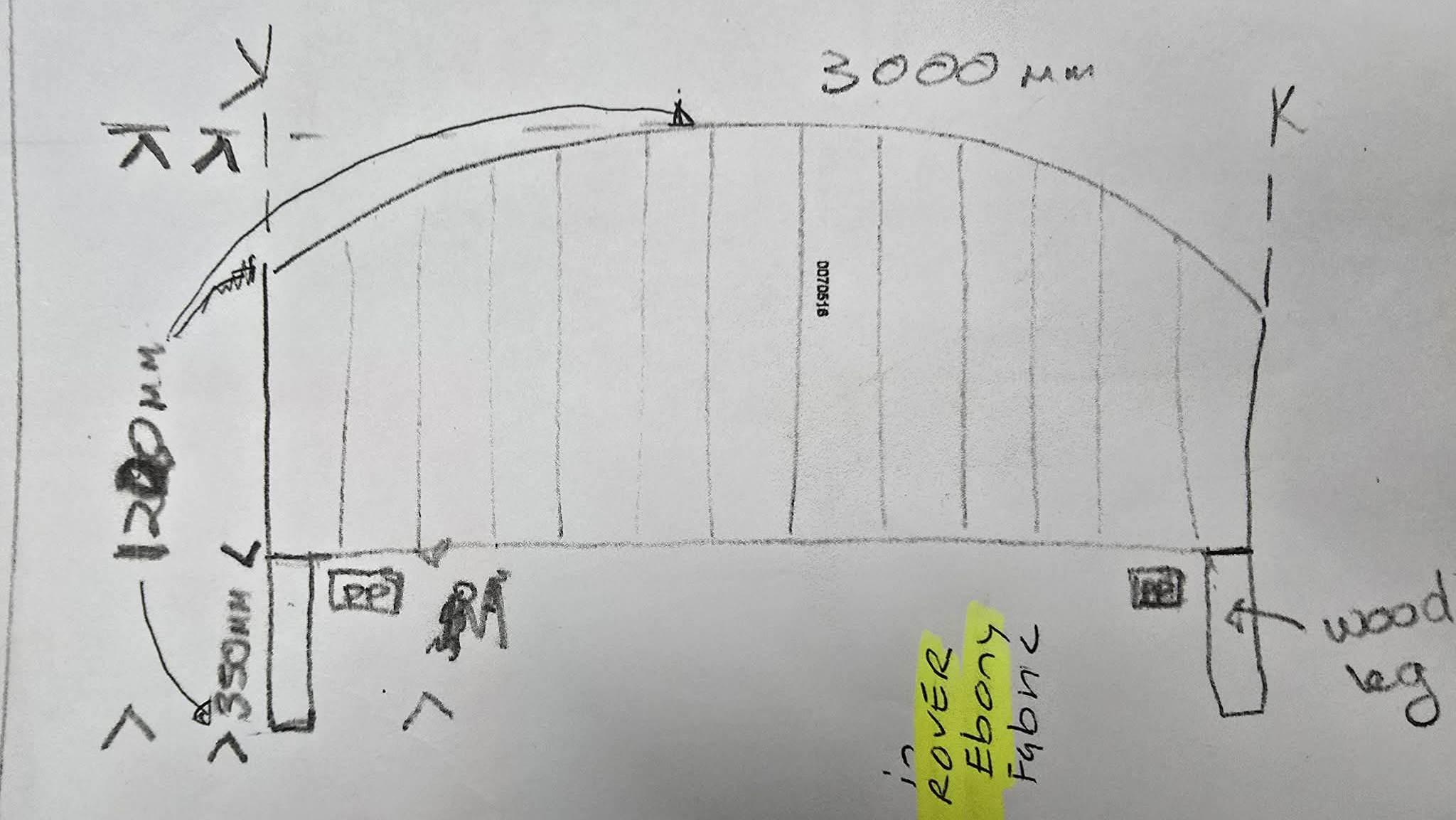 LA3000 headboard drawing