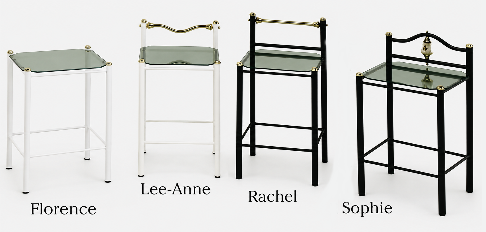 Brass and iron bedsides